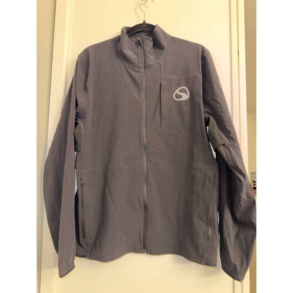 Lululemon SeaWheeze Sojourn Jacket Dark Gray Full Zip Running Windbreaker Size M